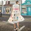 Cartoon Cute Girl Print Dress  Dress