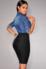 Women's Soft Denim Long Sleeve Casual Top